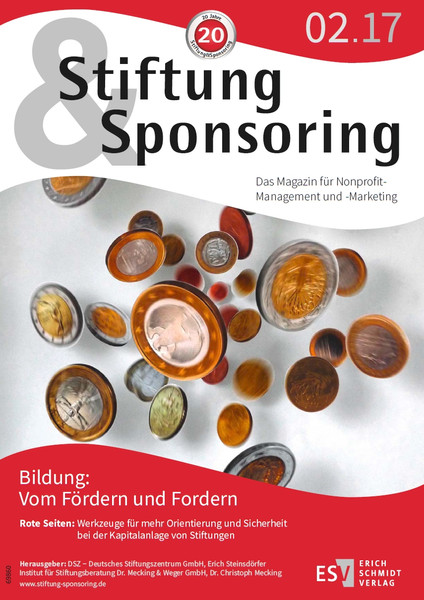 Stiftung&Sponsoring, Ausgabe 2/2017, Cover