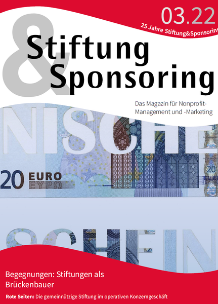 Stiftung&Sponsoring 03/22 - Cover