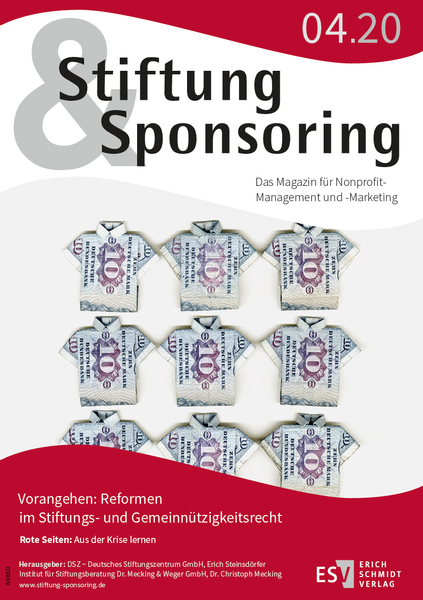 Stiftung&Sponsoring, 4/2020 - Cover