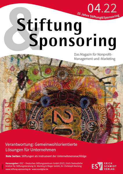 Stiftung&Sponsoring 04/2022 - Cover