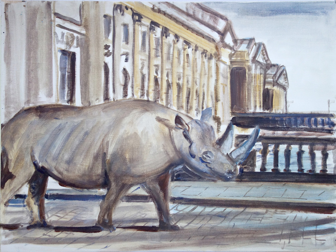 Rhinoceros v Pergamonmuseum-kl