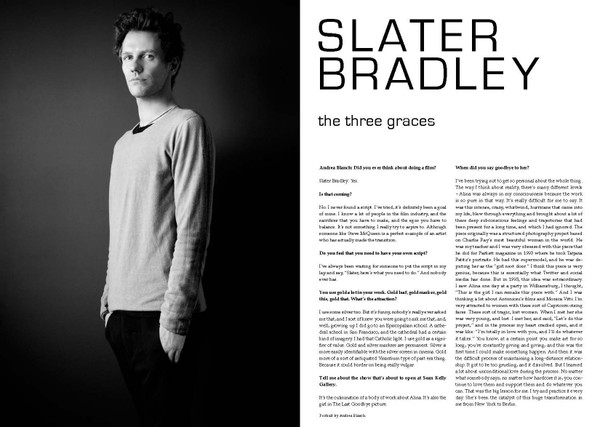 MUSÉE MAGAZINE — Slater Bradley Feature by Andrea Blanch_Page 1